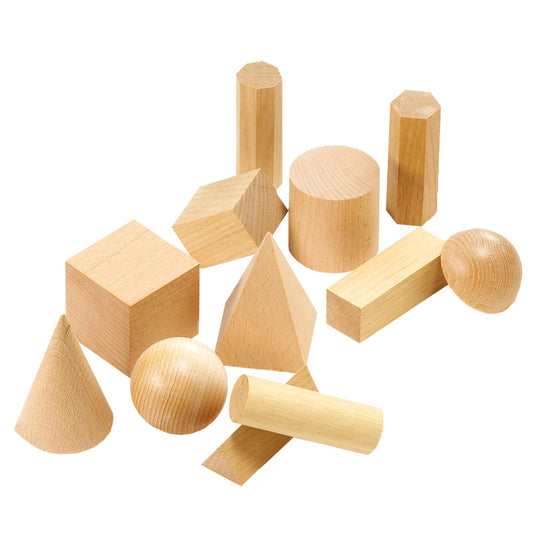 Geometric Solids (Wood, 12 pieces)