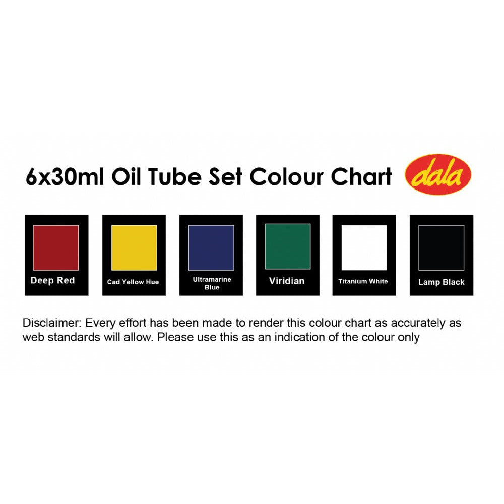 Oil Paint Tube Set - 6 x 30 ml