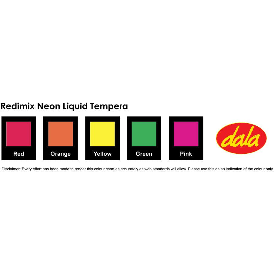Redimix Liquid Tempera Paint - Neon Colours