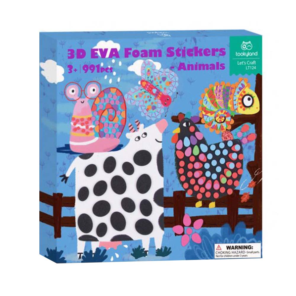3D EVA Foam Stickers - Animals (+900 Pieces)
