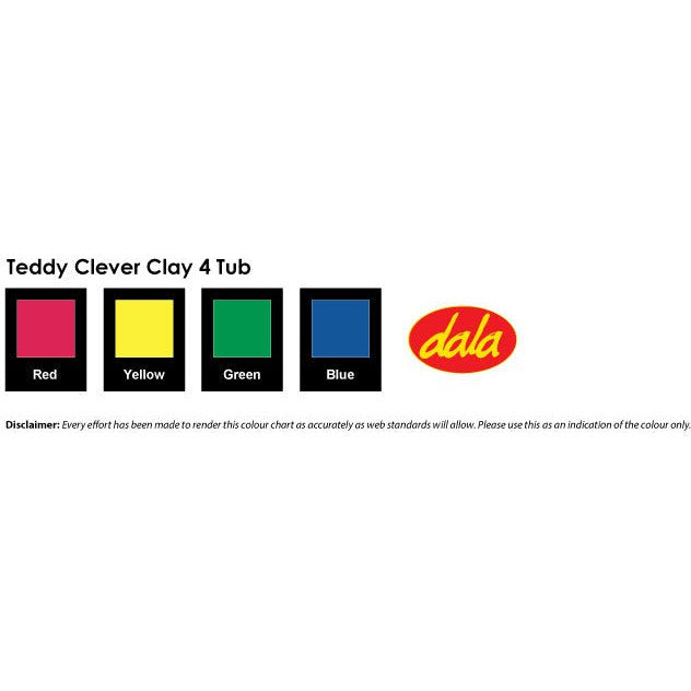 Clever Clay 8 Colour Set (4 Standard Colour + 4 Neon Colours)