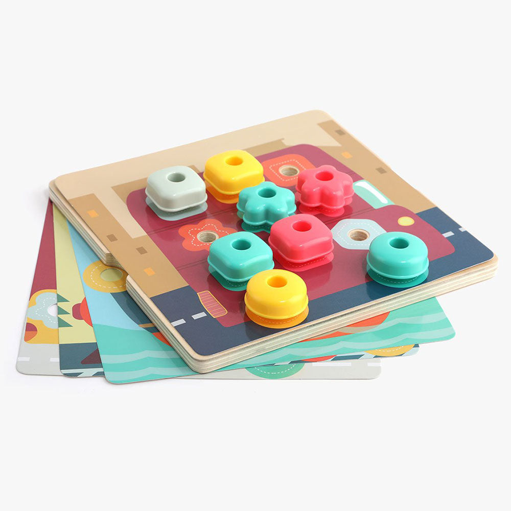 Rainbow Stack & Lacing Button Box