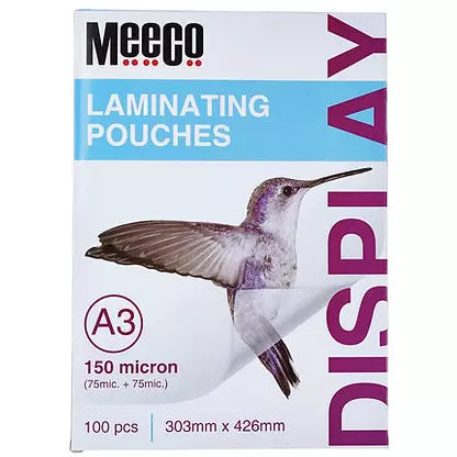Meeco A4/A3 Laminating Pouches (100 Pack, 150 Micron)