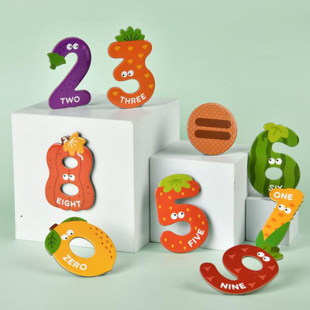 Number Magnets, Fruit and Vegetables - 26 Pieces (Mideer)