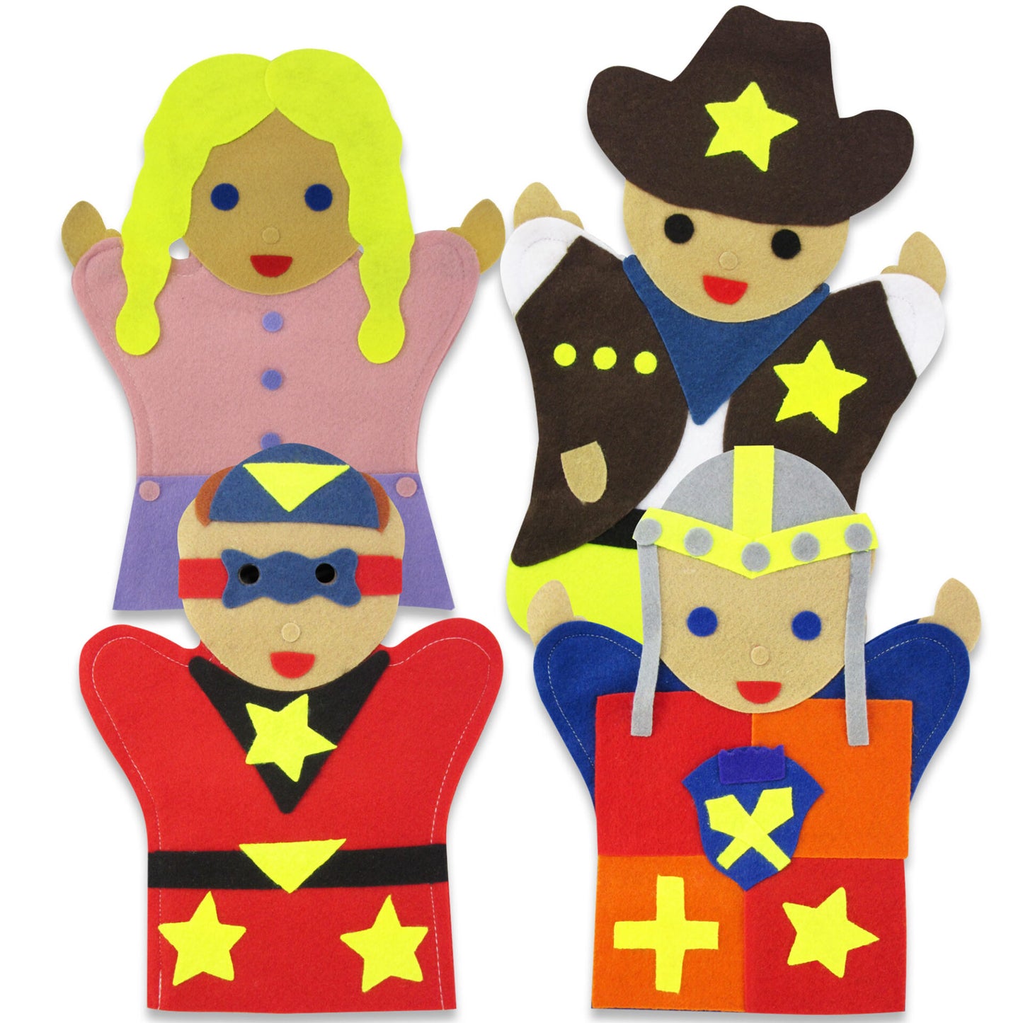 Hand Puppets (Superheroes, Set of 4)