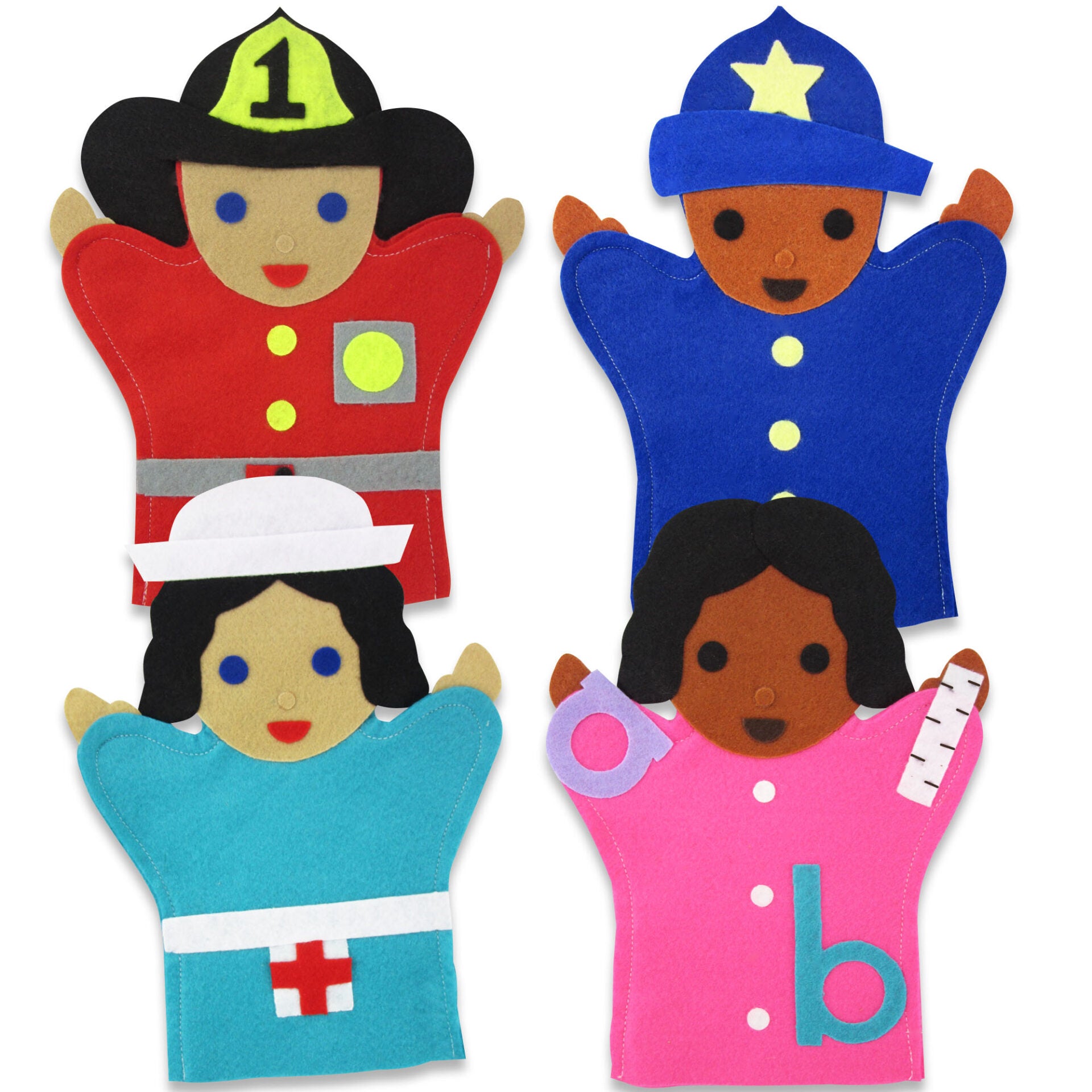Hand Puppets (Professions, Set of 4) – Kidi-Q - Learn, Play & Create