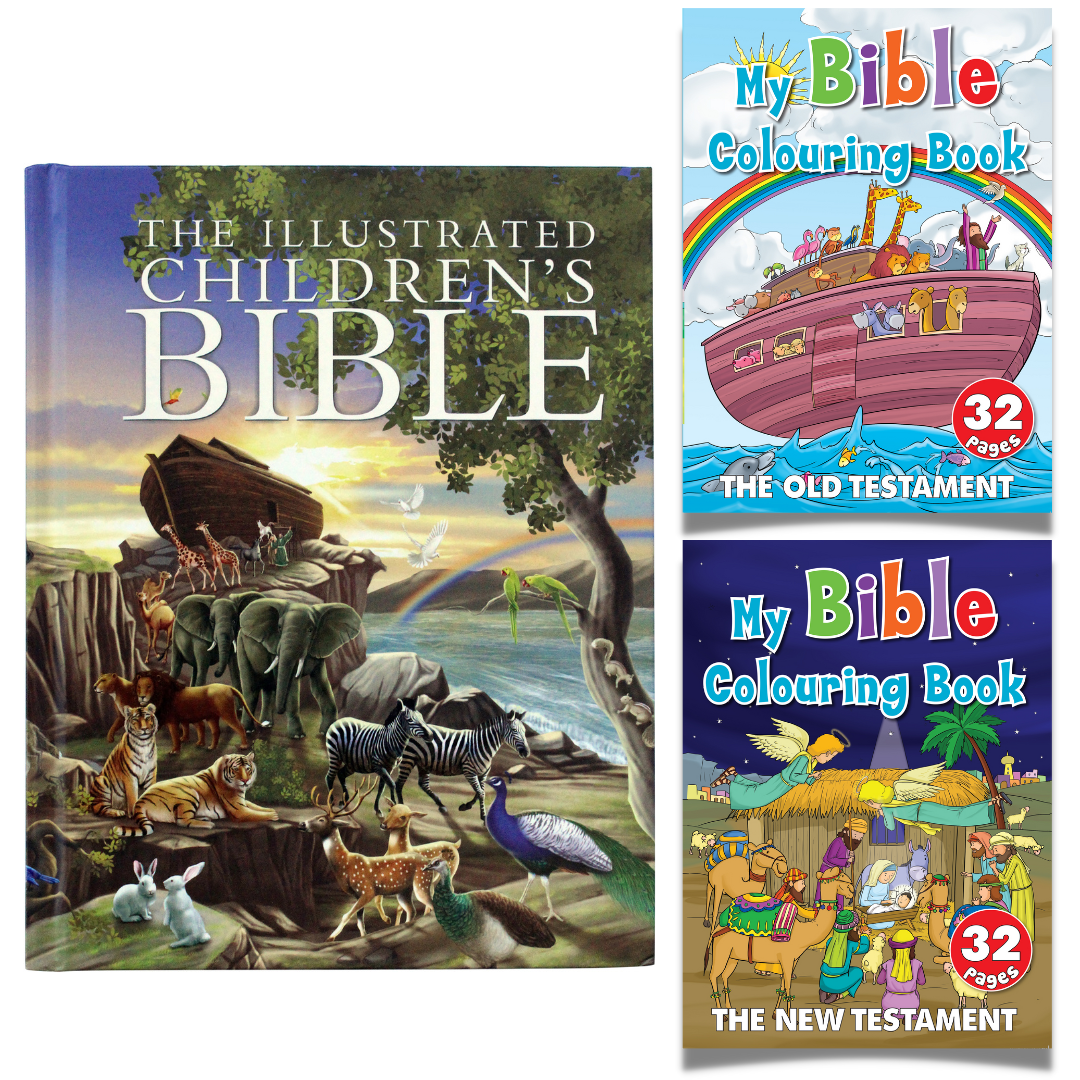 The Illustrated Children's Bible & Colouring Book Set (ENG) – Kidi-Q ...
