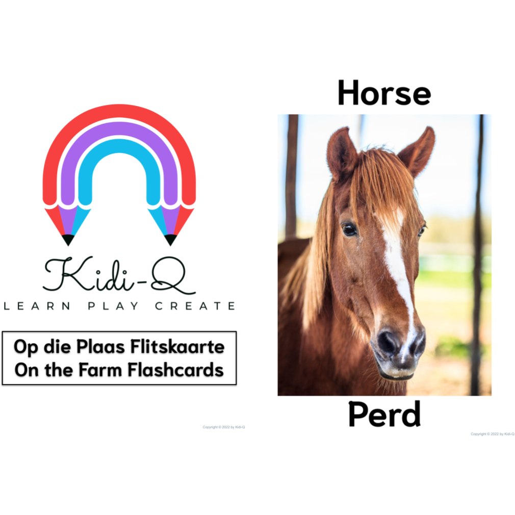 On the Farm Flashcards / Op die Plaas Flitskaarte (Digital Product / Digitale Produk)