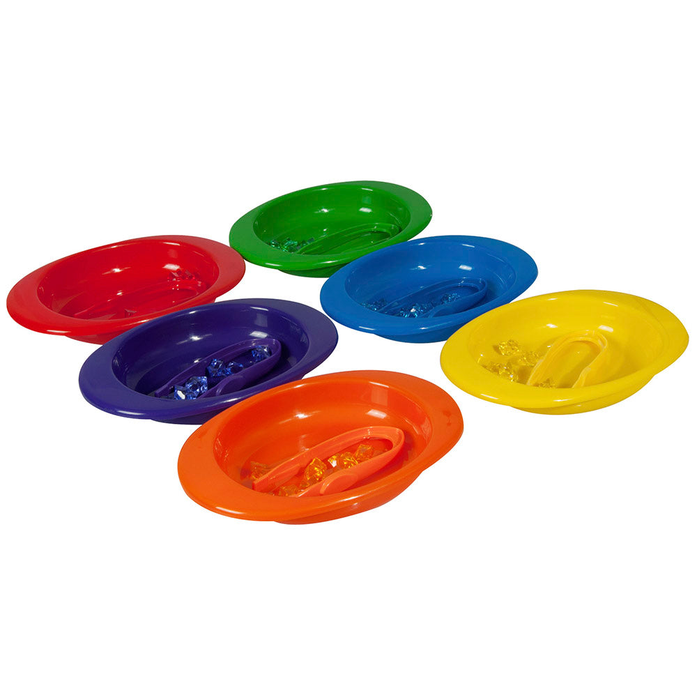 Sorting Tray Set (6 Trays, 6 Tweezers & 72 Coloured Gems)